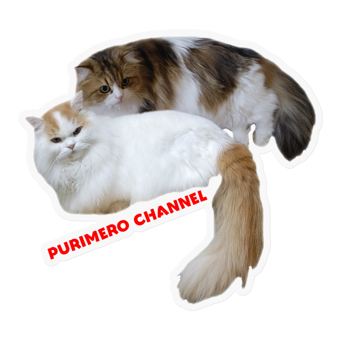 ステッカー - 100 x 100 (mm)クリア縁ぷりめろ