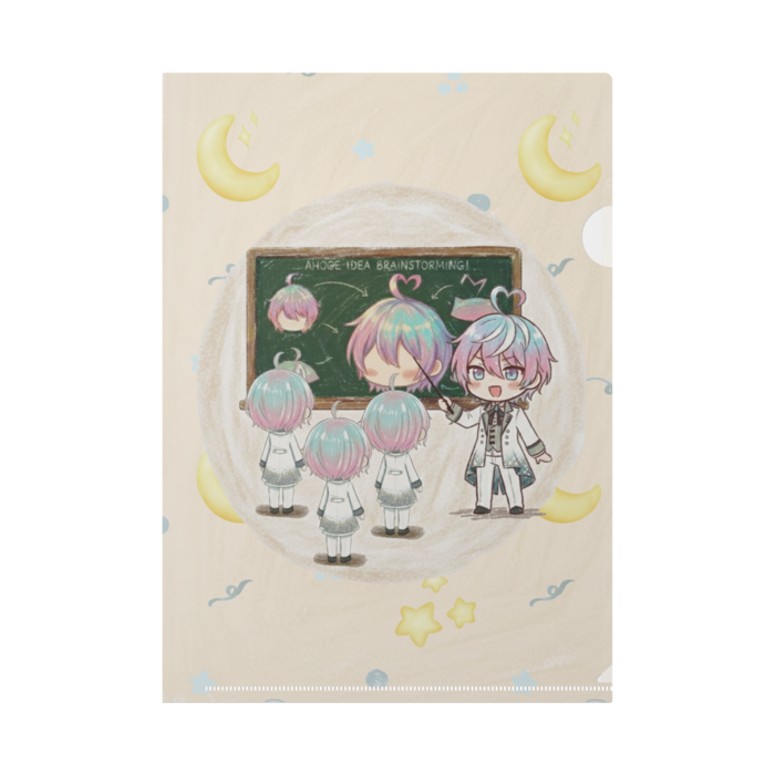 クリアファイル - A4 オフホワイト色（アホ毛作戦会議）