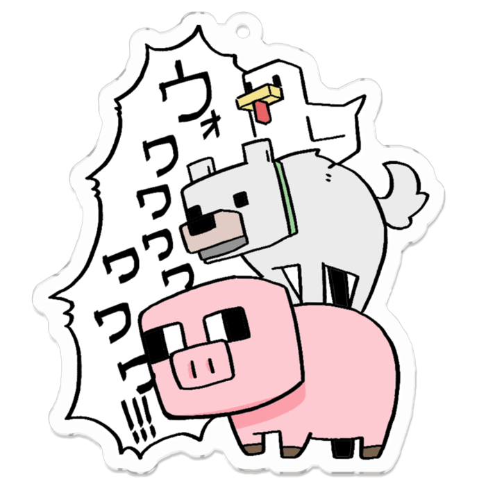 アクリルキーホルダー - 70 x 70 (mm)