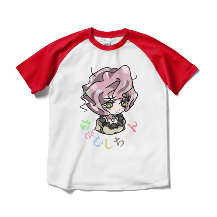 ラグランTシャツ - M - ホワイト×レッド