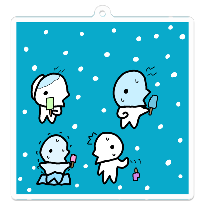 1.寒い日に食べるアイス - 70 x 70 (mm)
