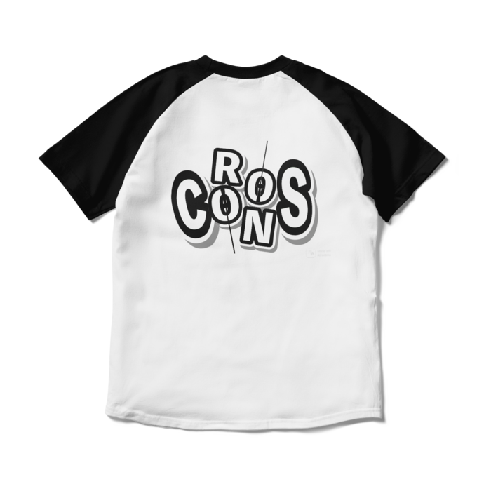 ラグランTシャツ - M - ホワイト×ブラック