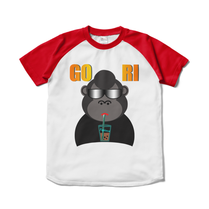 ラグランTシャツ - S - ホワイト×レッド