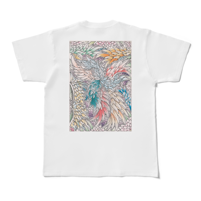 Tシャツ - M - 白【背プリント】