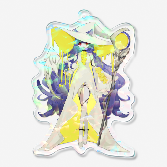 ホログラムアクリルキーホルダー - 70 × 70mm