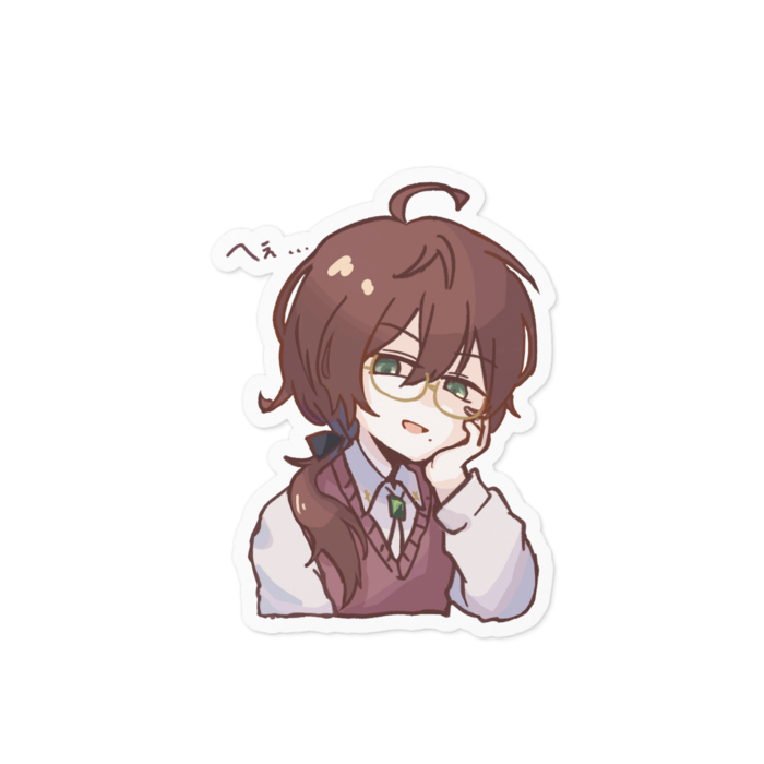 ステッカー - 100 x 100 (mm) ホワイト