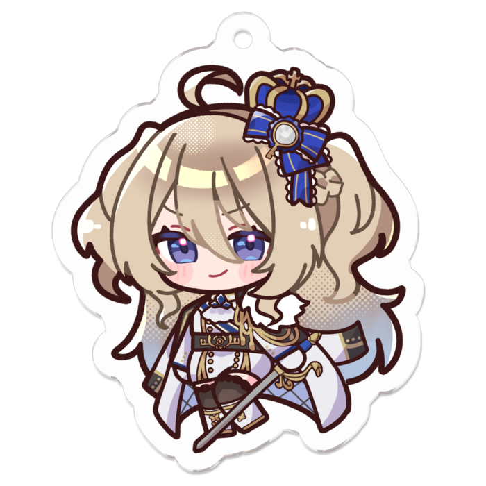 アクリルキーホルダー（ドヤ顔） - 50 x 50 (mm)