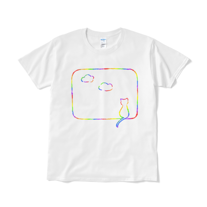 Tシャツ(カラフル) - L - ホワイト