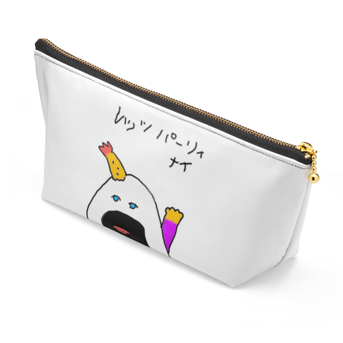 ポーチ - 長さ21.5cm / 高さ10cm - ブラック