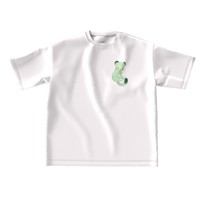 ビッグシルエットTシャツ - L - 両面(白)
