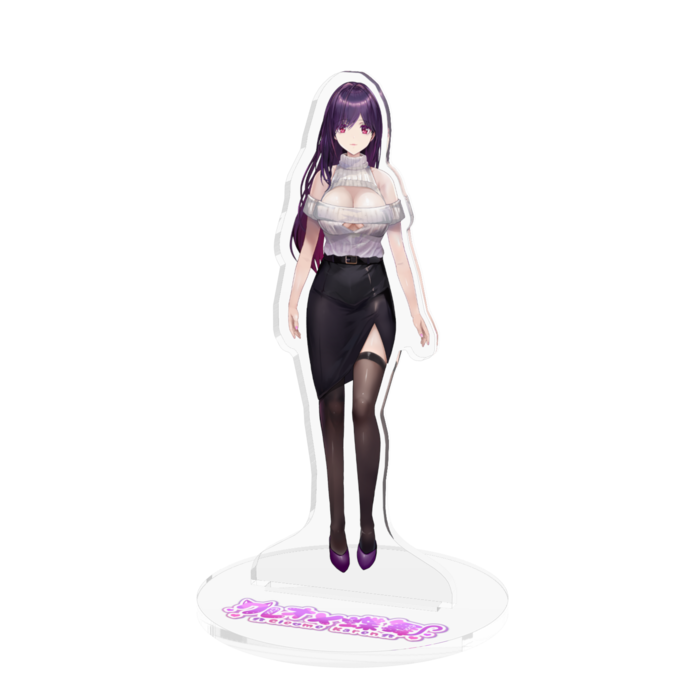 上着なしOLかれんちゃんアクリルフィギュア - 100x100mm(1)