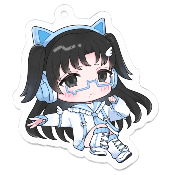 【水色】チカヨさん【50 x 50 (mm)】
