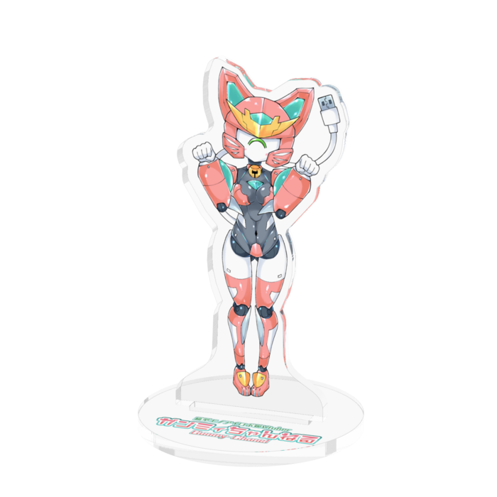 笑顔＆猫ポーズ - 70x70mm