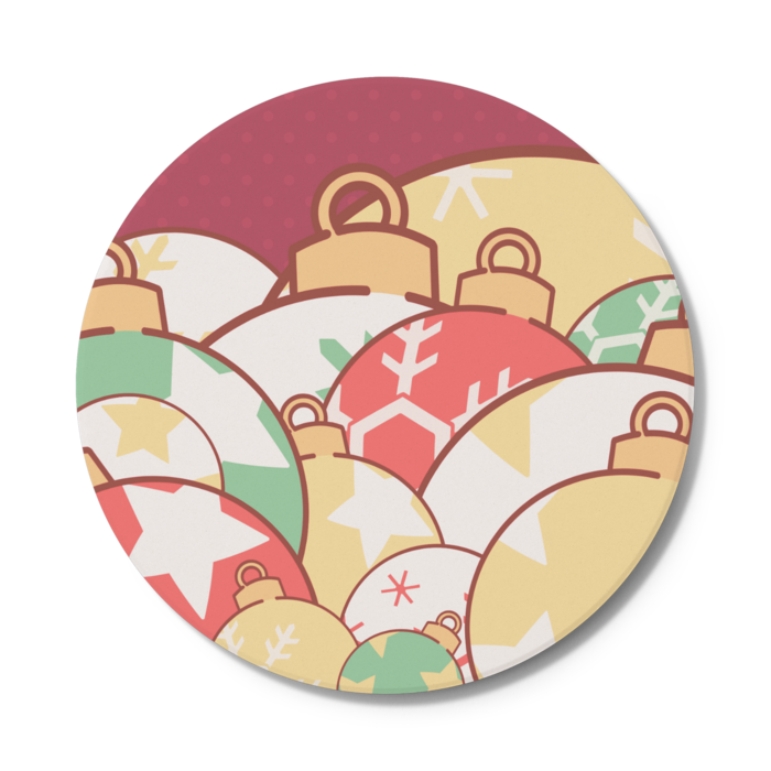 クリスマスコースター(オーナメント 赤)