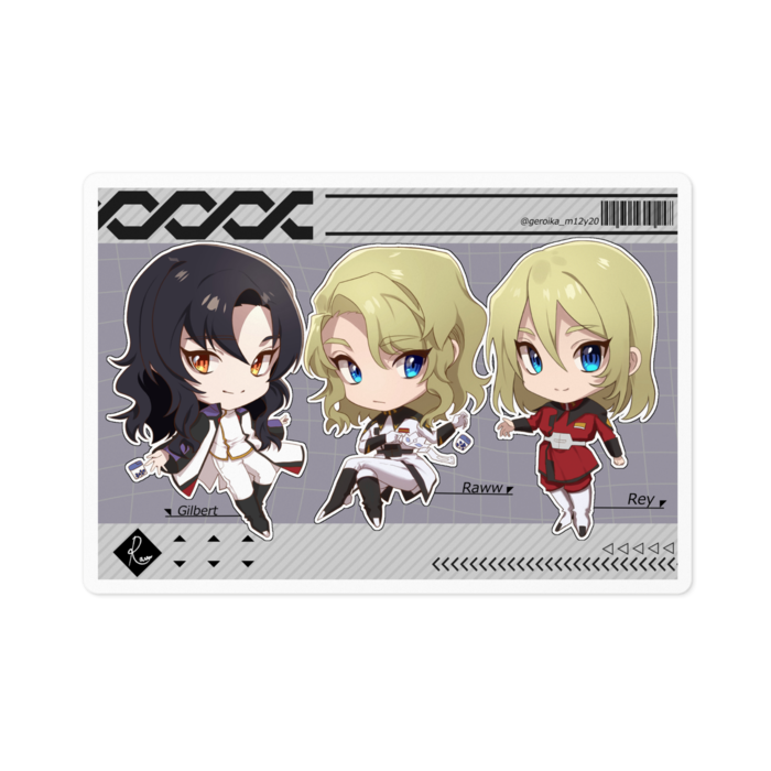 ステッカー - 100 x 100 (mm)(ホワイト)