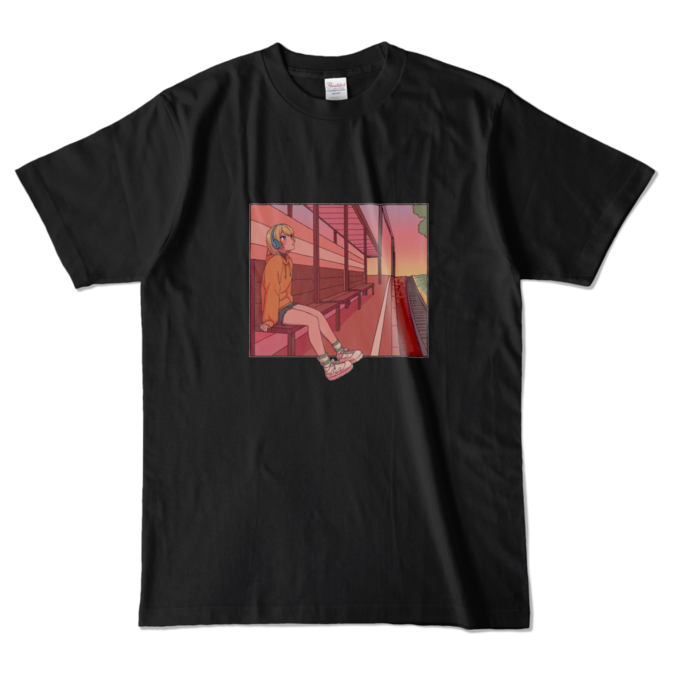 カラーTシャツ - L - ブラック