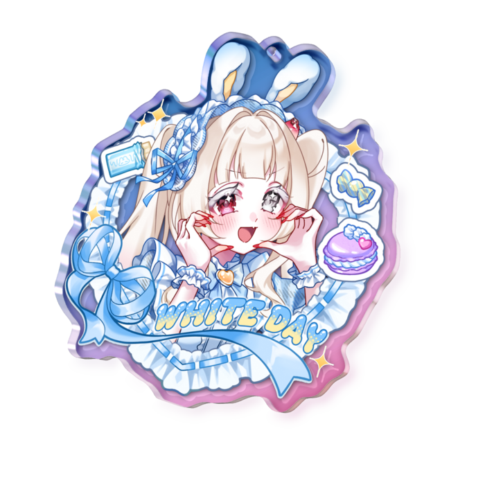 オーロラアクリルキーホルダー - 70 × 70mm