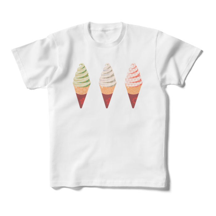 和柄ソフトキッズTシャツ - 160cm - 正面