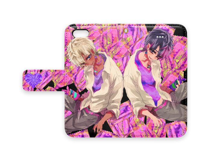 手帳型iPhoneケース - iPhone5 - ストラップ穴 あり