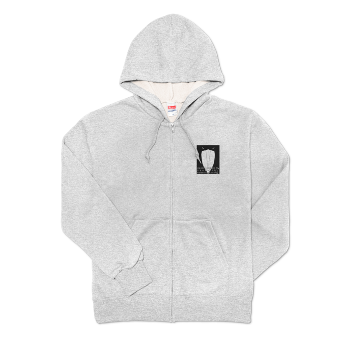 ジップパーカー - M - 左胸　杢グレー