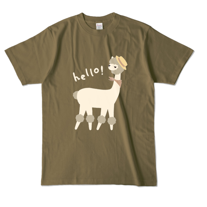 カラーTシャツ - L - オリーブ (濃色)