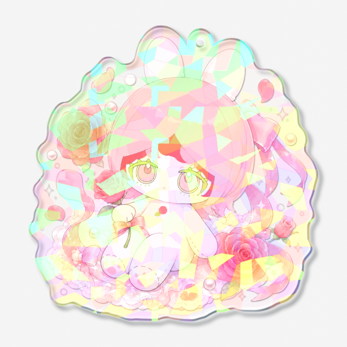 ホログラムアクリルキーホルダー - 70 × 70mm