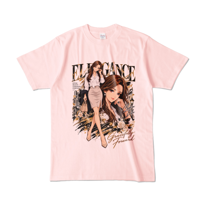 カラーTシャツ - L - ライトピンク （淡色）