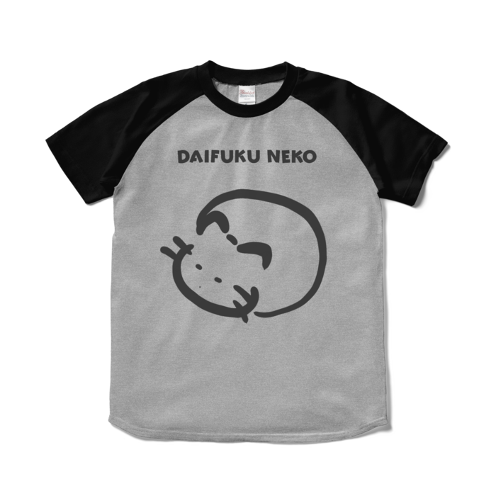 ラグランTシャツ - S - 杢グレー×ブラック