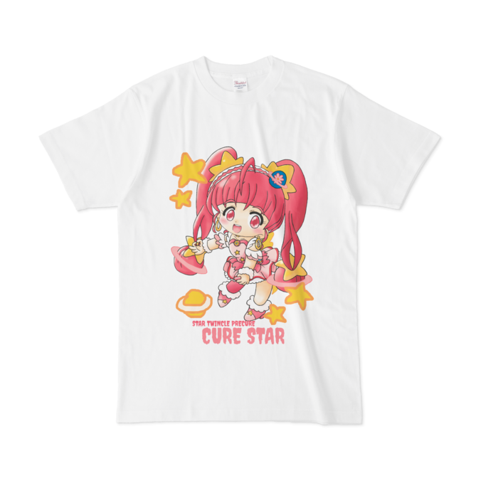 キュアスターちゃんの イラストの ｔシャツ ｒｏｕｎｄ ｐｉｎｋ Booth