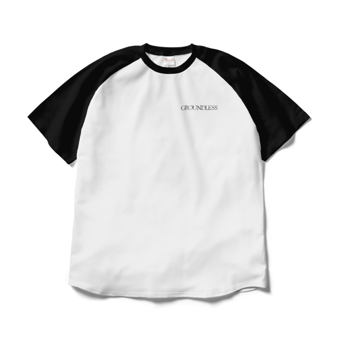 ラグランTシャツ - XL - ホワイト×ブラック