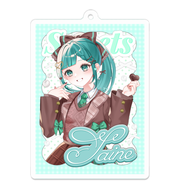 アクリルキーホルダー（コーティング） - 70 x 70 (mm)