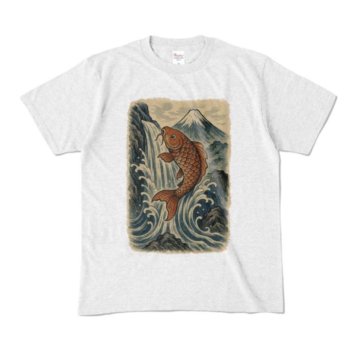 カラーTシャツ前面プリント - M - アッシュ (淡色)(1)