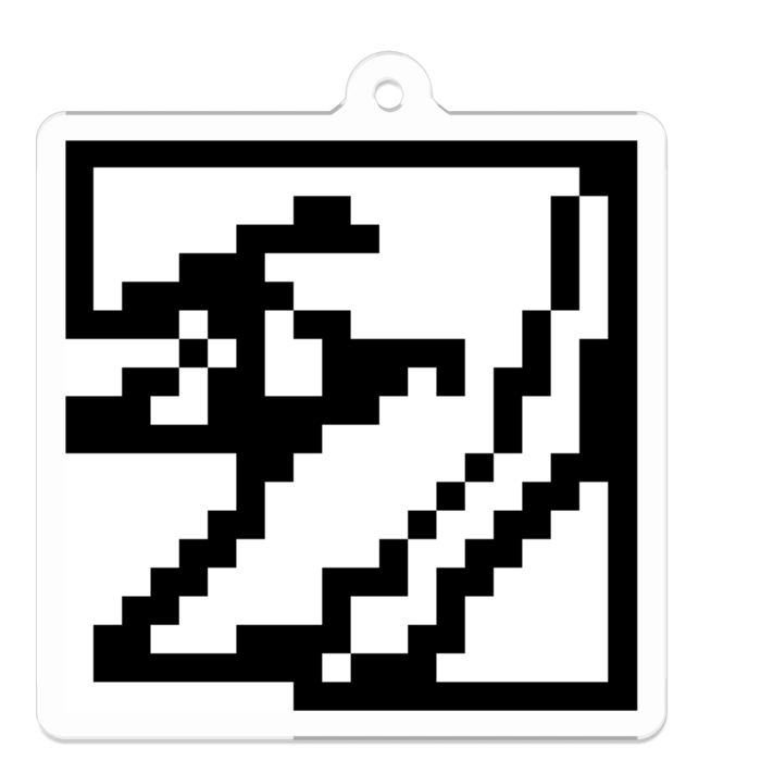 アクリルキーホルダー - 50 x 50 (mm)（白）