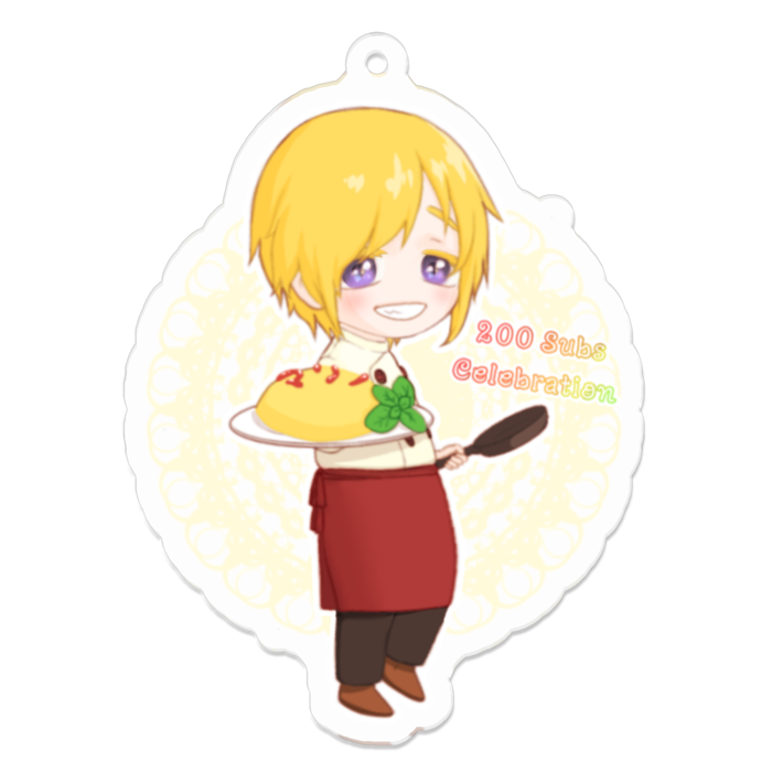 アクリルキーホルダー（コーティング） - 70 x 70 (mm)