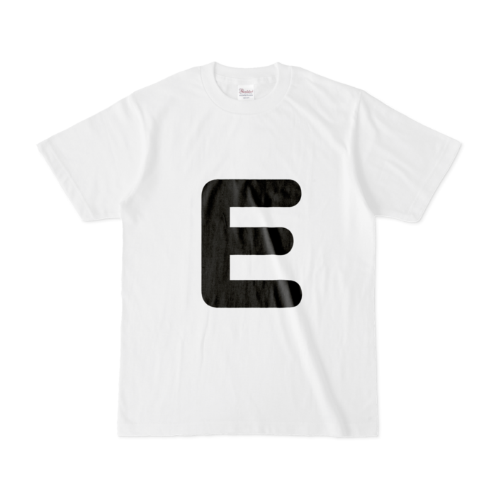 「E」(大文字)Tシャツ - S - 白
