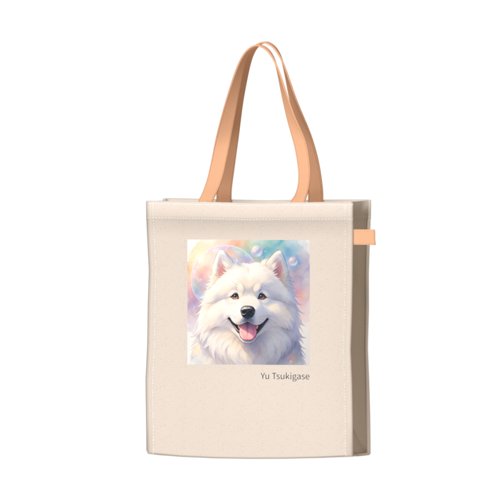 ツートンカラーバッグ - オレンジ - W34 × H41 × D14cm