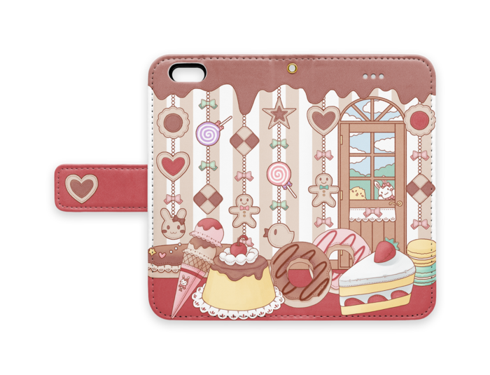 手帳型iPhoneケース - iPhone 6 / 6s - ストラップ穴 あり