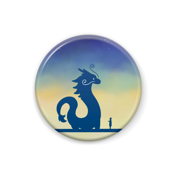 【龍との遭遇-碧黄-】缶バッジ25mm