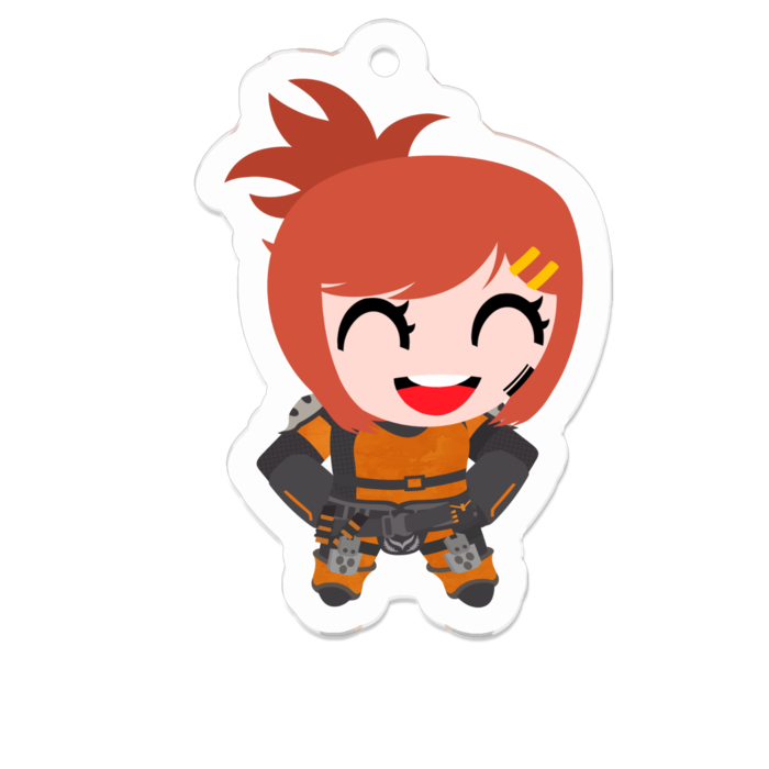 Acrylic Pilot Keychain - 50 x 50 (mm)
