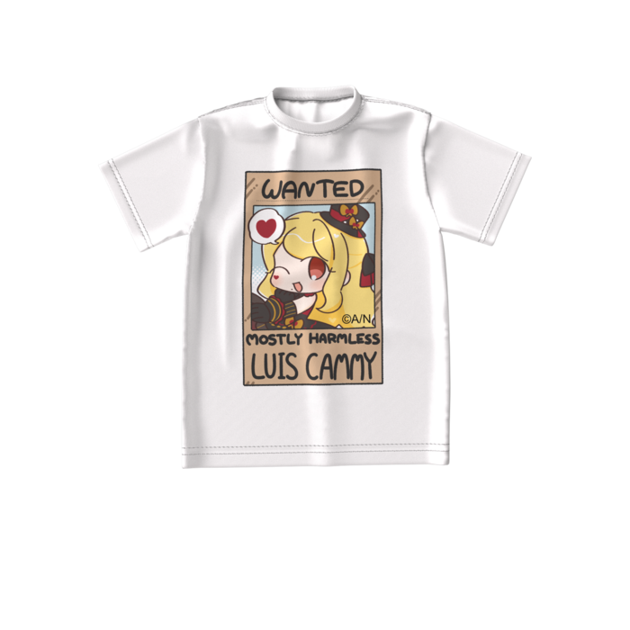 ルイキャミ手書きビッグシルエットTシャツ-S