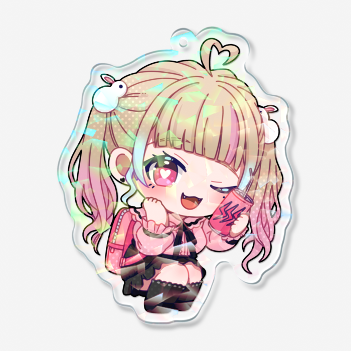 ホログラムアクリルキーホルダー - 70 × 70mm