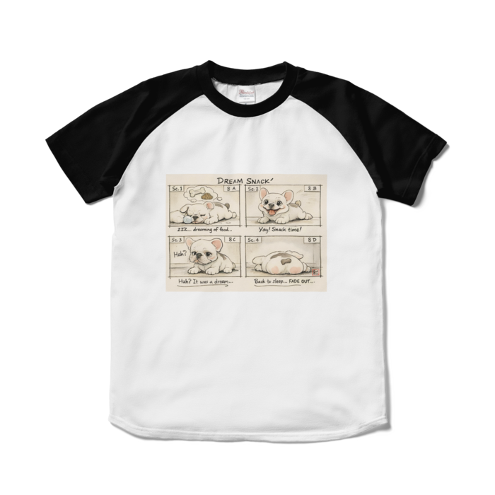 ラグランTシャツ - S - ホワイト×ブラック