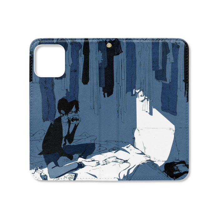 手帳型iPhoneケース（ベルトなし） - iPhone12 / 12 Pro - ストラップ穴 あり