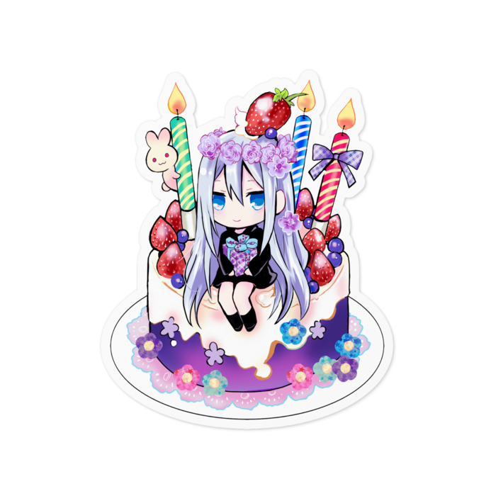 ステッカー - 100 x 100 (mm)ホワイト