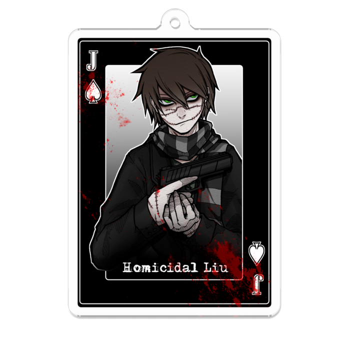 creepy cards : Liu - 70 x 70 (Blood)