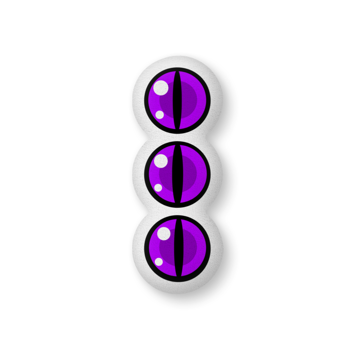 ビースト三兄弟クッション（縦向き✕パープル） - 中（H56×W36cm） - 片面(3)