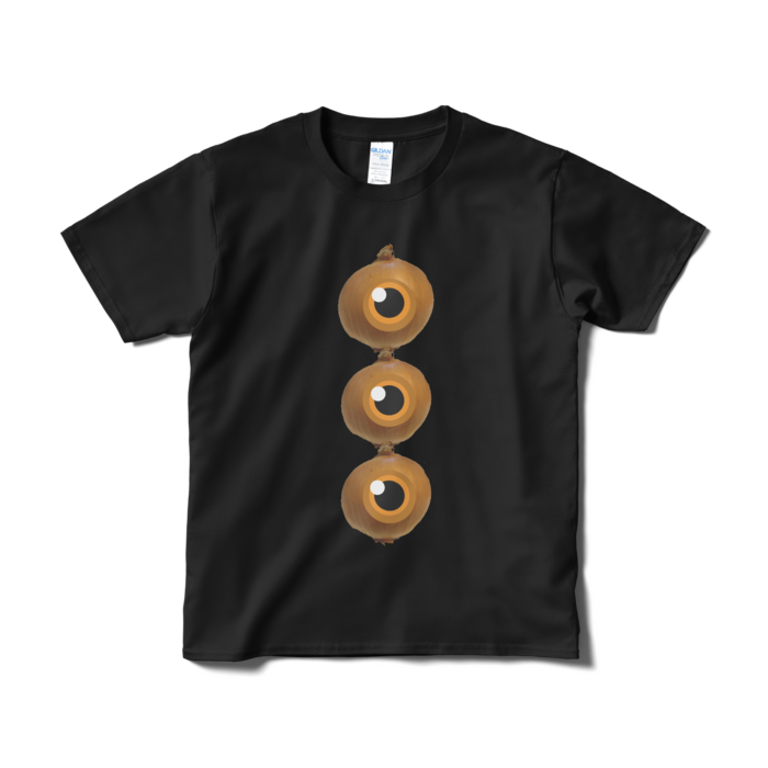 めだまねぎTシャツ（短納期） - S - ブラック
