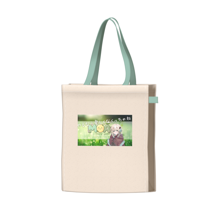 ツートンカラーバッグ - グリーン - W34 × H41 × D14cm