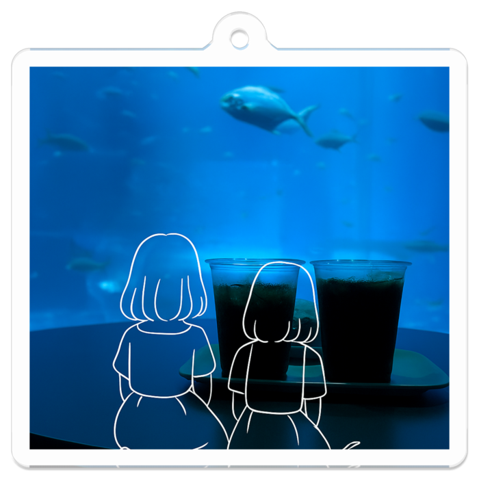 アクリルキーホルダー - 50 x 50 (mm)