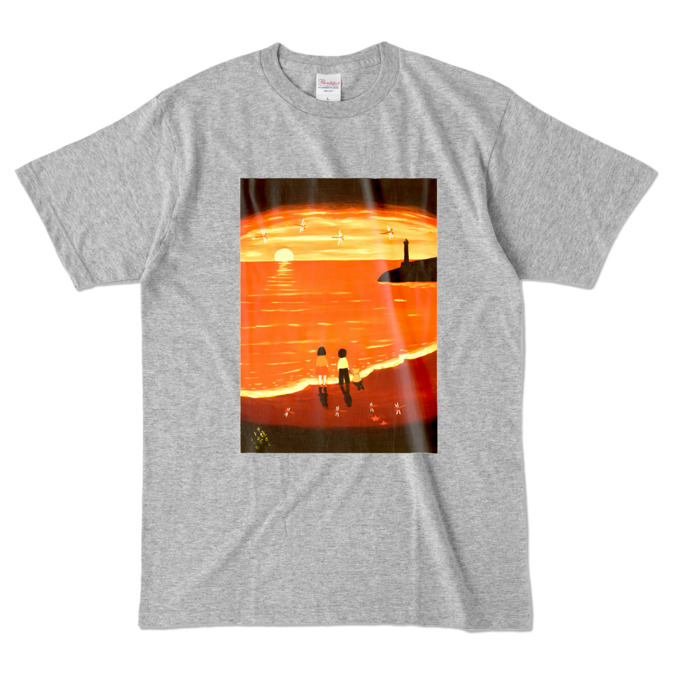 カラーTシャツ - L - 杢グレー (濃色)